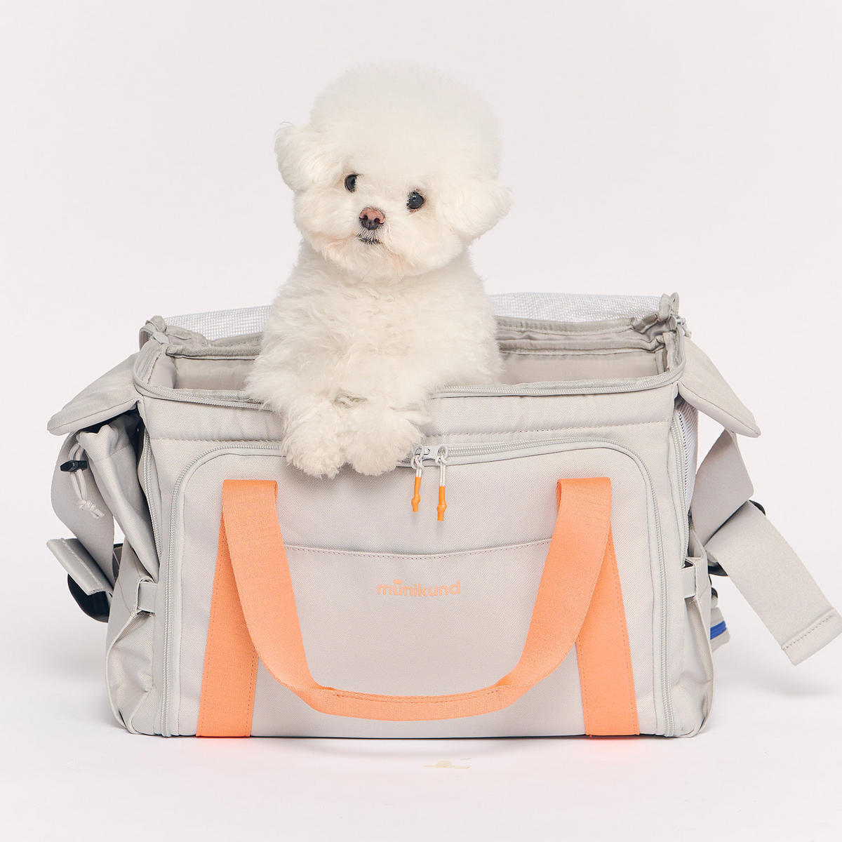 BY-WRAP BAG アイボリー/オレンジクッション