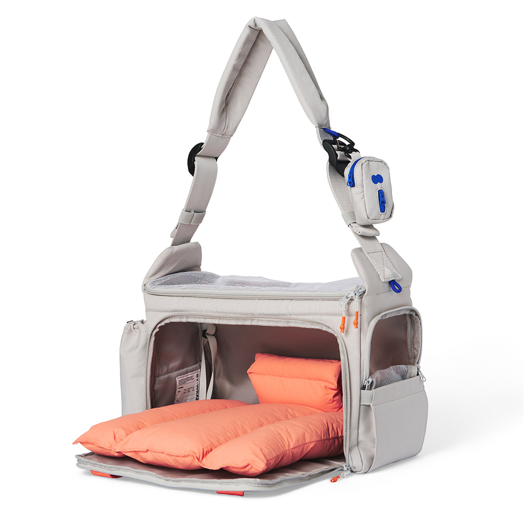 BY-WRAP BAG アイボリー/オレンジクッション
