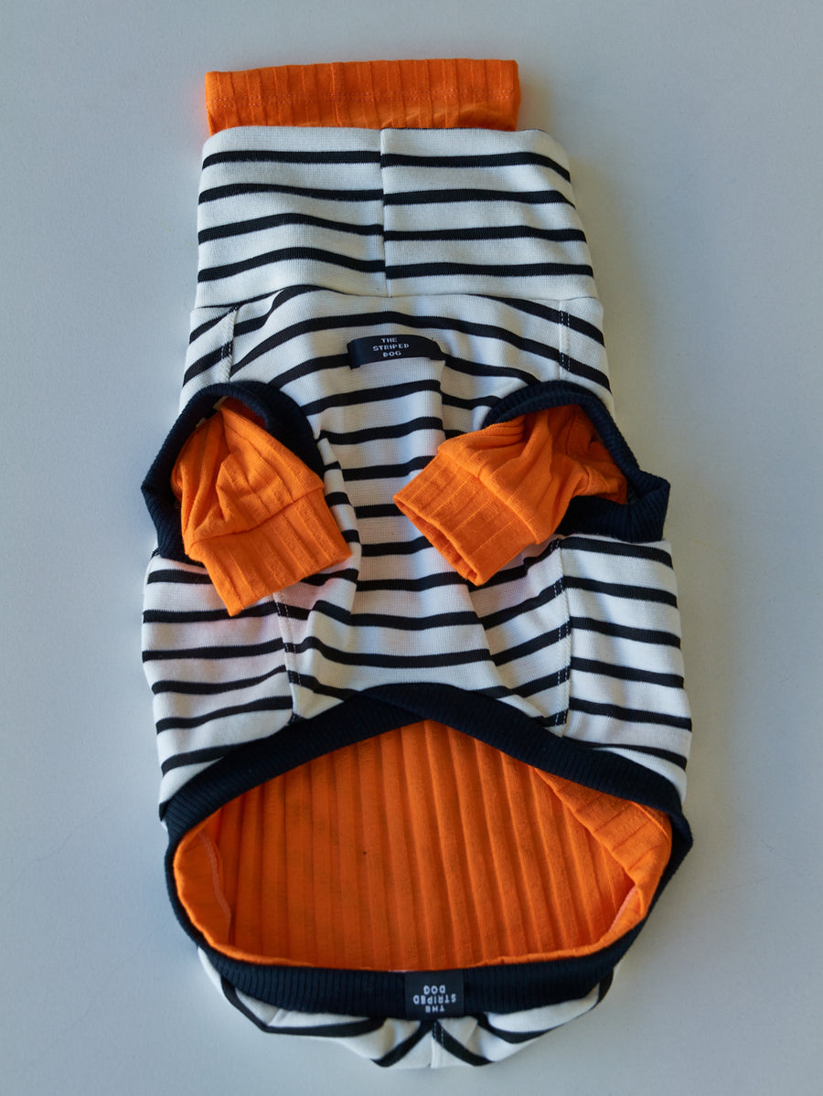 SHADE ブラック&ホワイト ボーダータートルネックベスト XXSサイズ