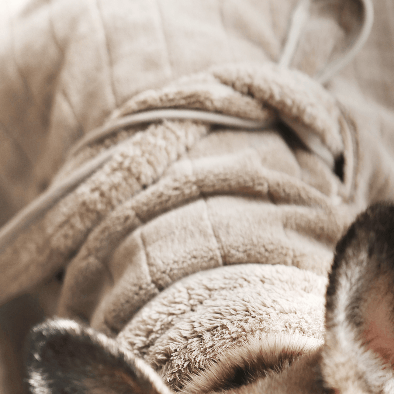 BABY FLEECE BATHROBE TAN