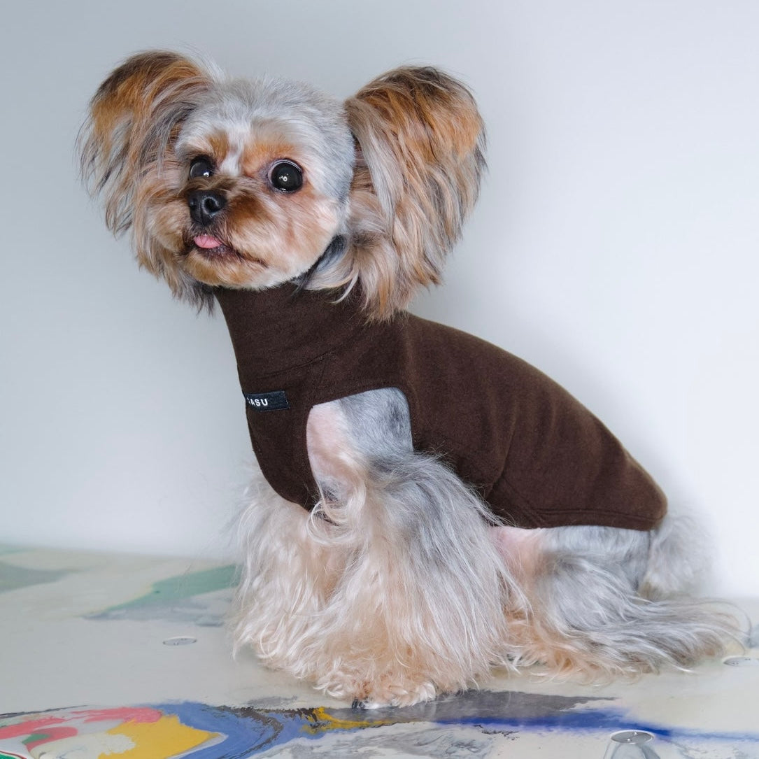 Flâner タイトフィットベスト ココアブラウン