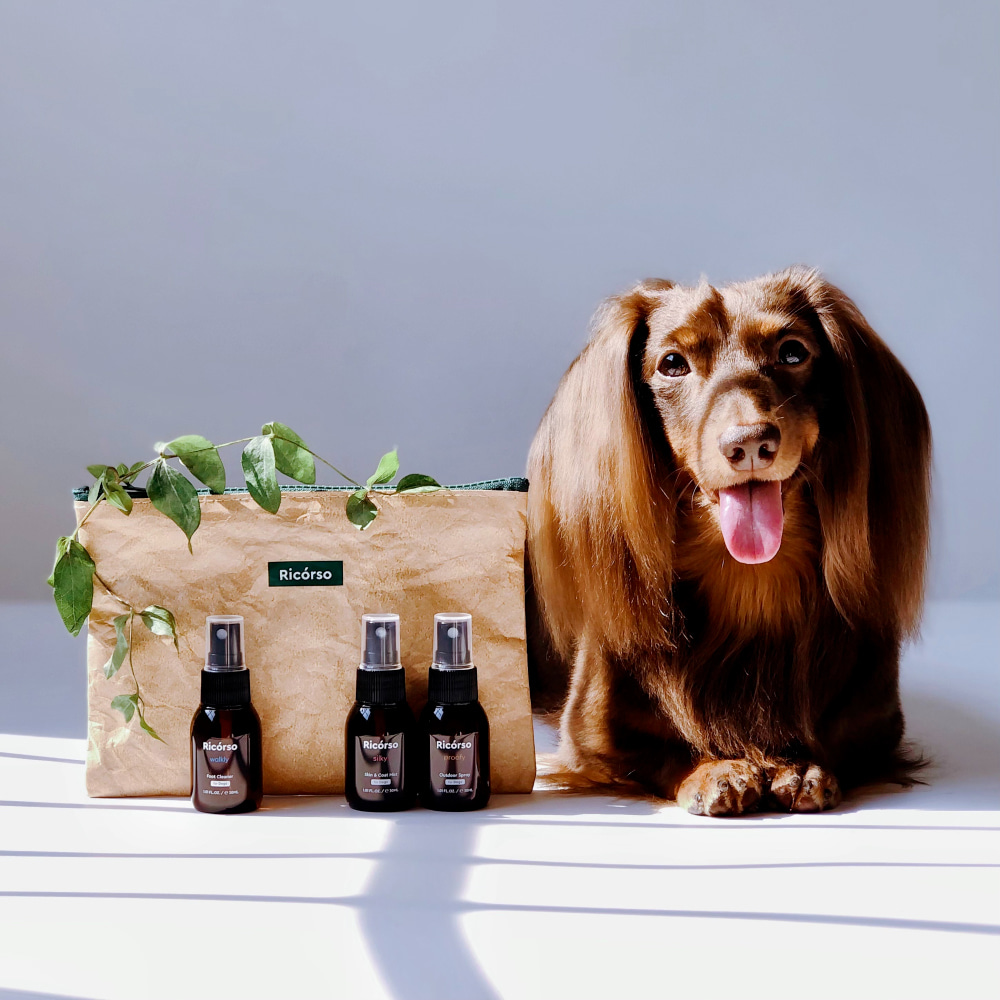 トラベルキット Walklyウォーターレスフットクリーナー/Silkyスキン＆コートミスト/Proofy害虫防止スプレー