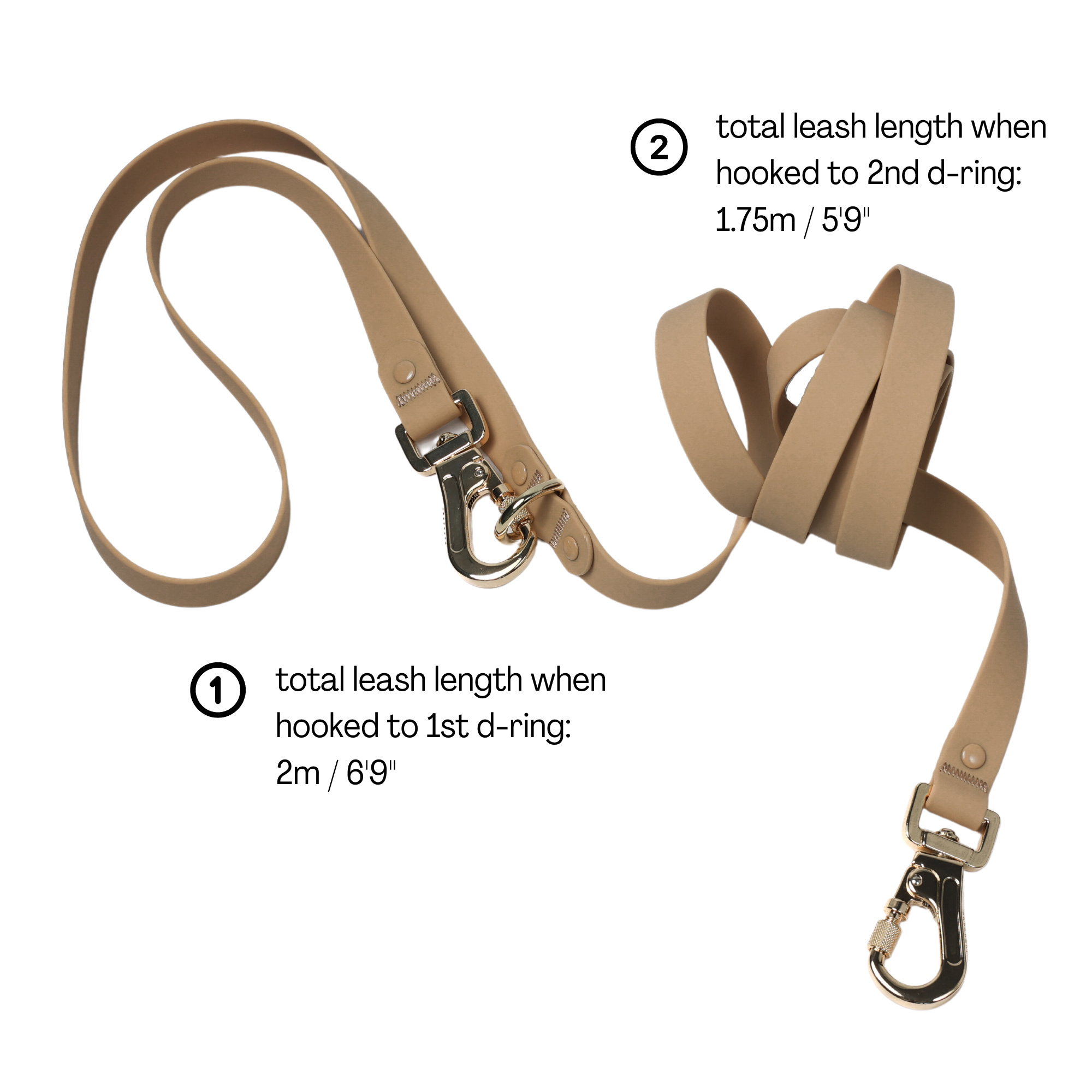 Roam Multi-way Waterproof Leash MAX ベージュ