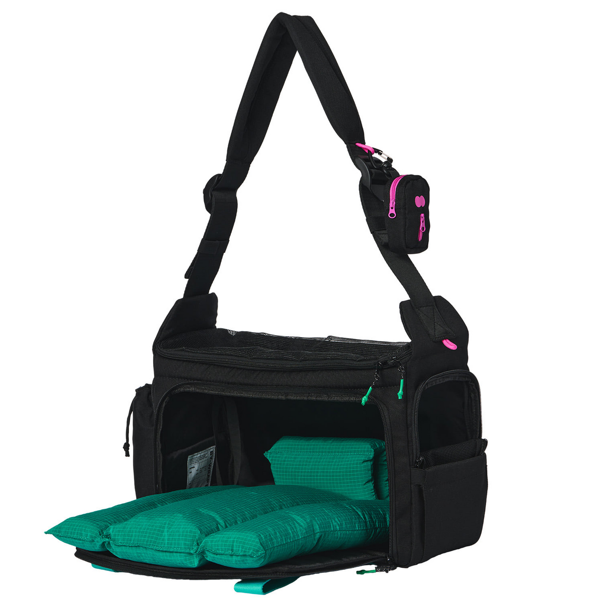 BY-WRAP BAG ブラック/グリーンクッション