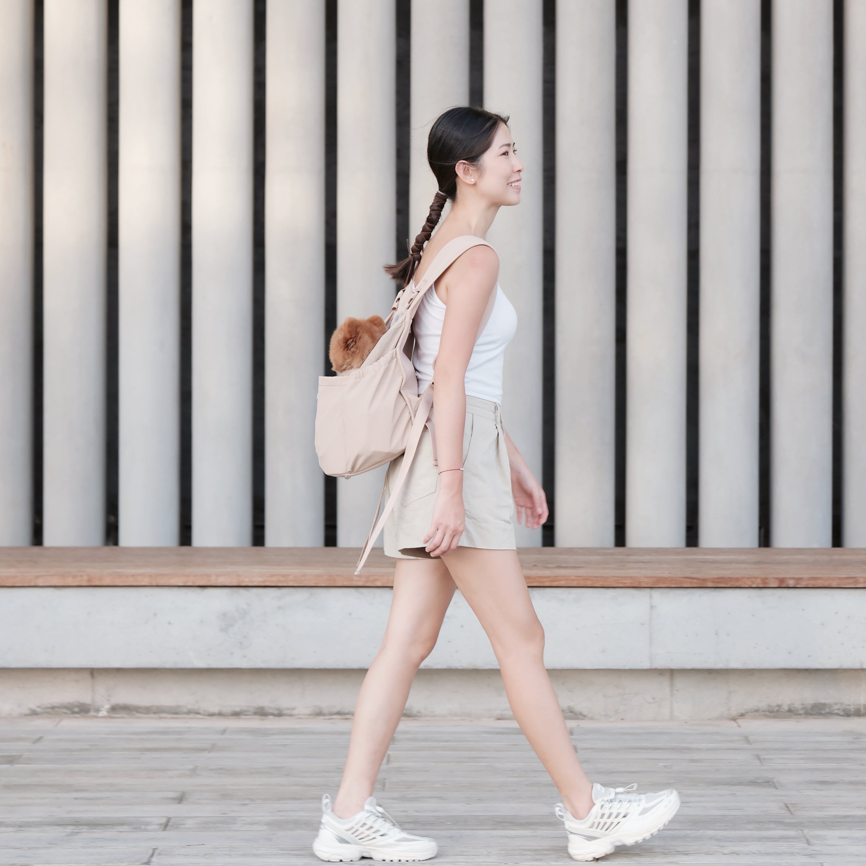 Let's Adventure Pet Carrie / Front & Backpack ライトベージュ