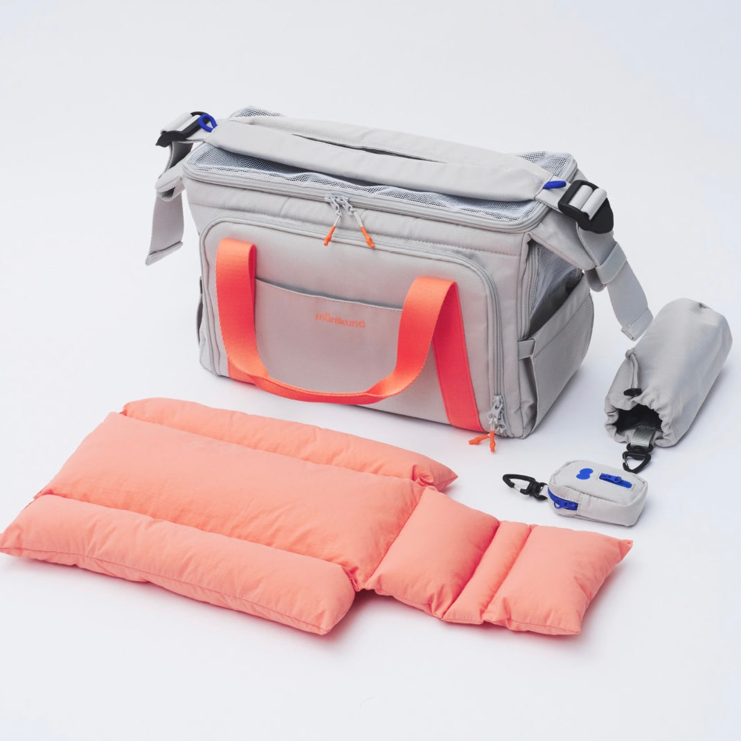 BY-WRAP BAG アイボリー/オレンジクッション