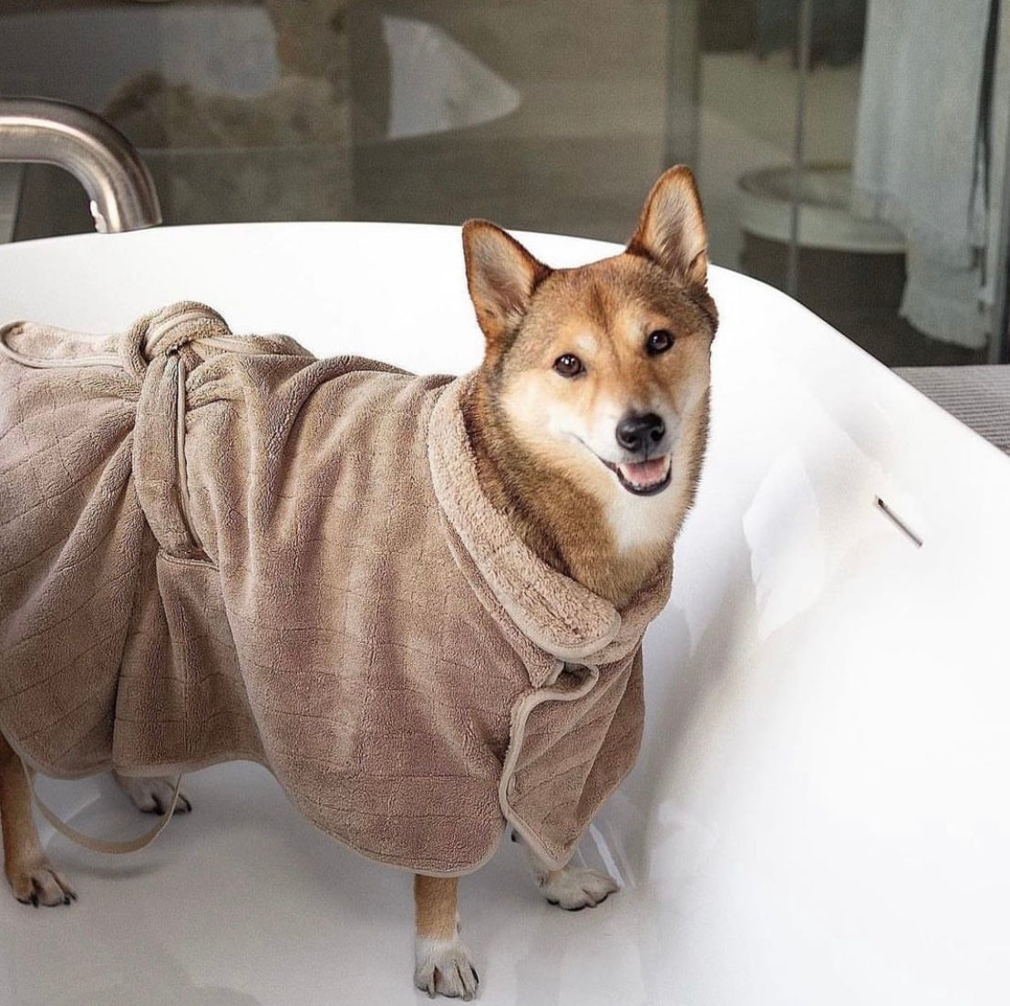 BABY FLEECE BATHROBE CREAM