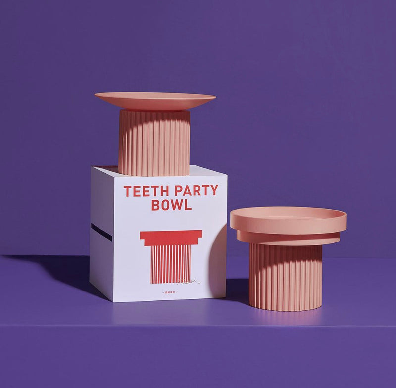 Teeth Party Feeder Plate コーラルピンク