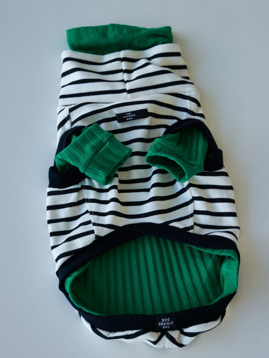 SHADE ブラック＆ホワイト ボーダータートルネックベスト XXSサイズ